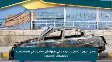 عاجل اليوم.. تفحم سيارة ملاكي بكورنيش الجمرك في الإسكندرية وتحقيقات مستمرة